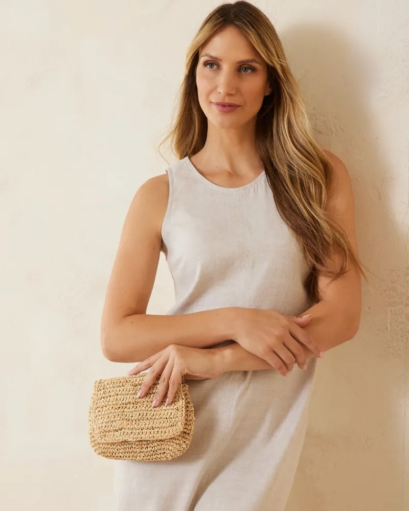 Tommy Bahama 5-in-1 Raffia Belt Bag Natural Clearance