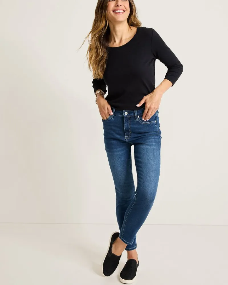 Tommy Bahama Indigo Palms™ High-Rise Skinny Ankle Jeans Sunset Blue Wash Clearance