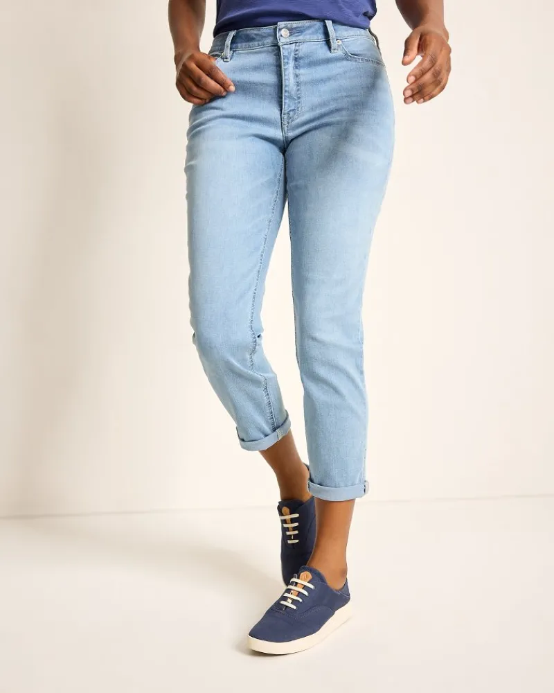 Tommy Bahama Indigo Palms™ Mid-Rise Boyfriend Jeans Light Bright Blue Wash Best