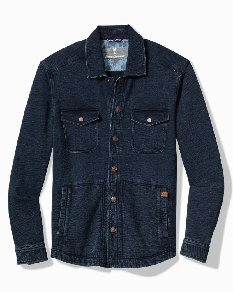 Tommy Bahama Paradise CPO Shirt Jacket Indigo New