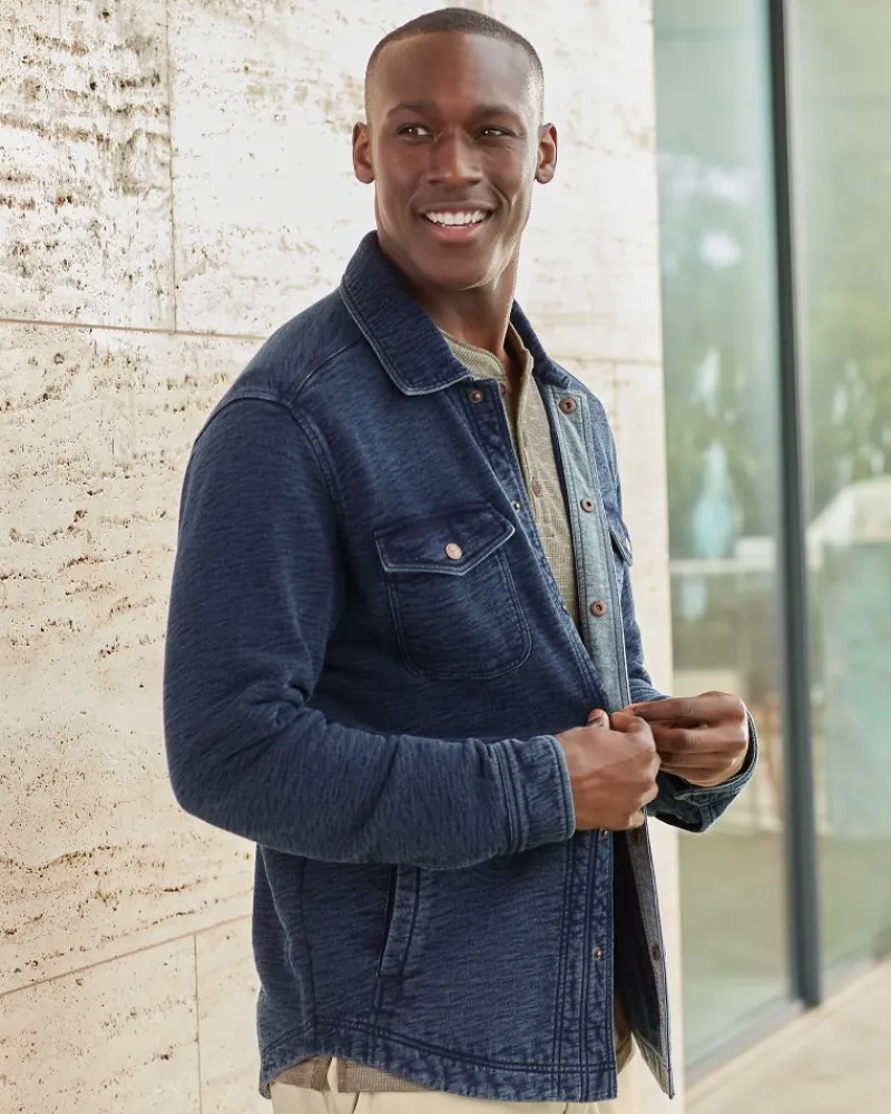 Tommy Bahama Paradise CPO Shirt Jacket Indigo New