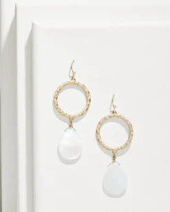 Tommy Bahama Indigo Shore Mother of Pearl Teardrop Earrings Gold Best