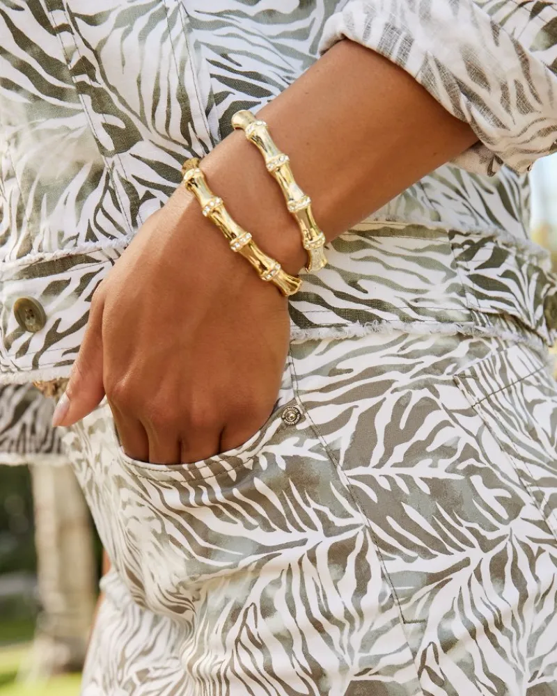 Tommy Bahama Island Essence Bamboo Bangle Bracelet Gold Discount