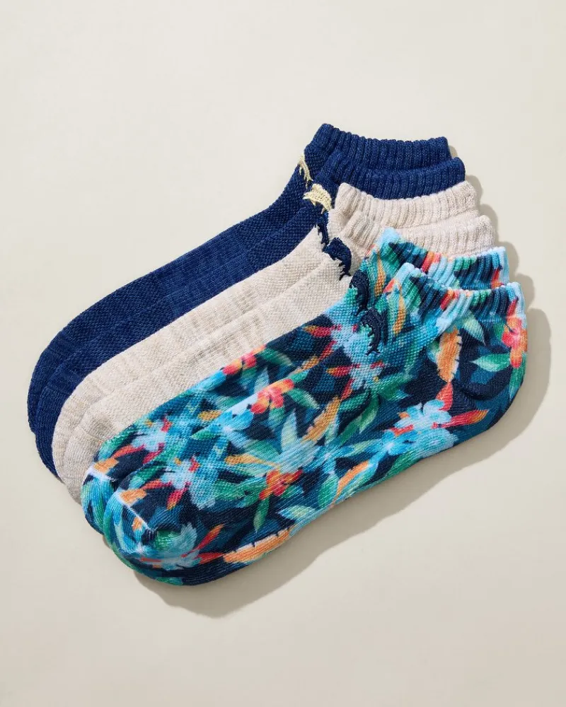 Tommy Bahama IslandZone® Performance Athletic Socks—3-Pack Assorted Outlet