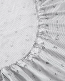 Tommy Bahama Kew Palms 4-Piece King Sheet Set Grey New