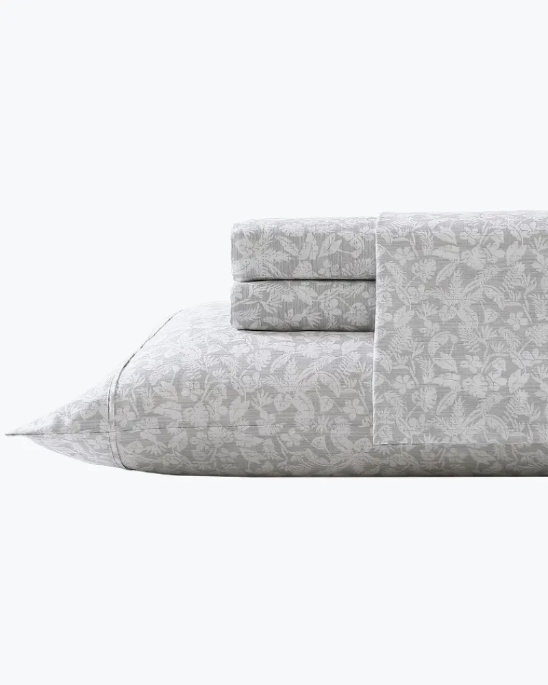 Tommy Bahama Koya Bay 4-Piece King Sheet Set Grey Outlet