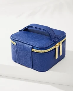 Tommy Bahama Leah Travel Jewelry Case With Pouch Navy New