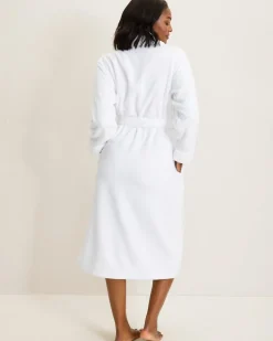 Tommy Bahama Long Plush Robe Bright White