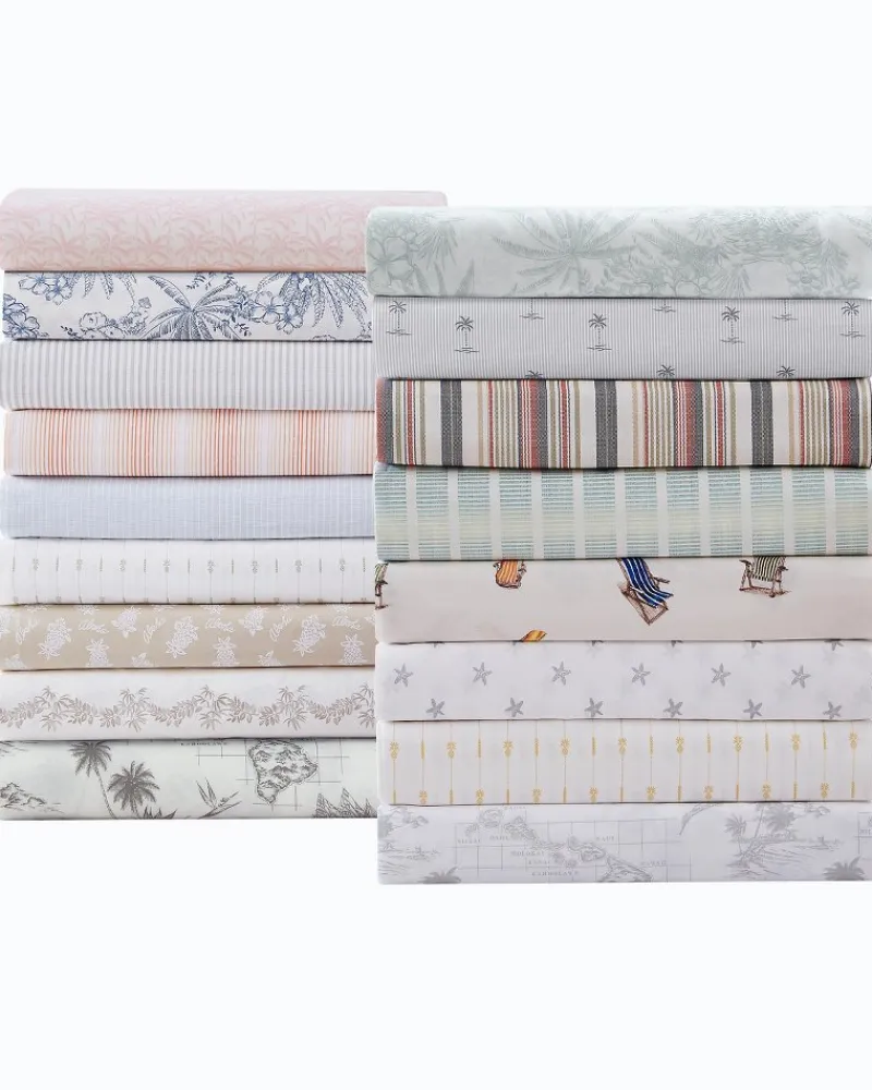 Tommy Bahama Lovely Palms 4-Piece Queen Sheet Set Pink Clearance