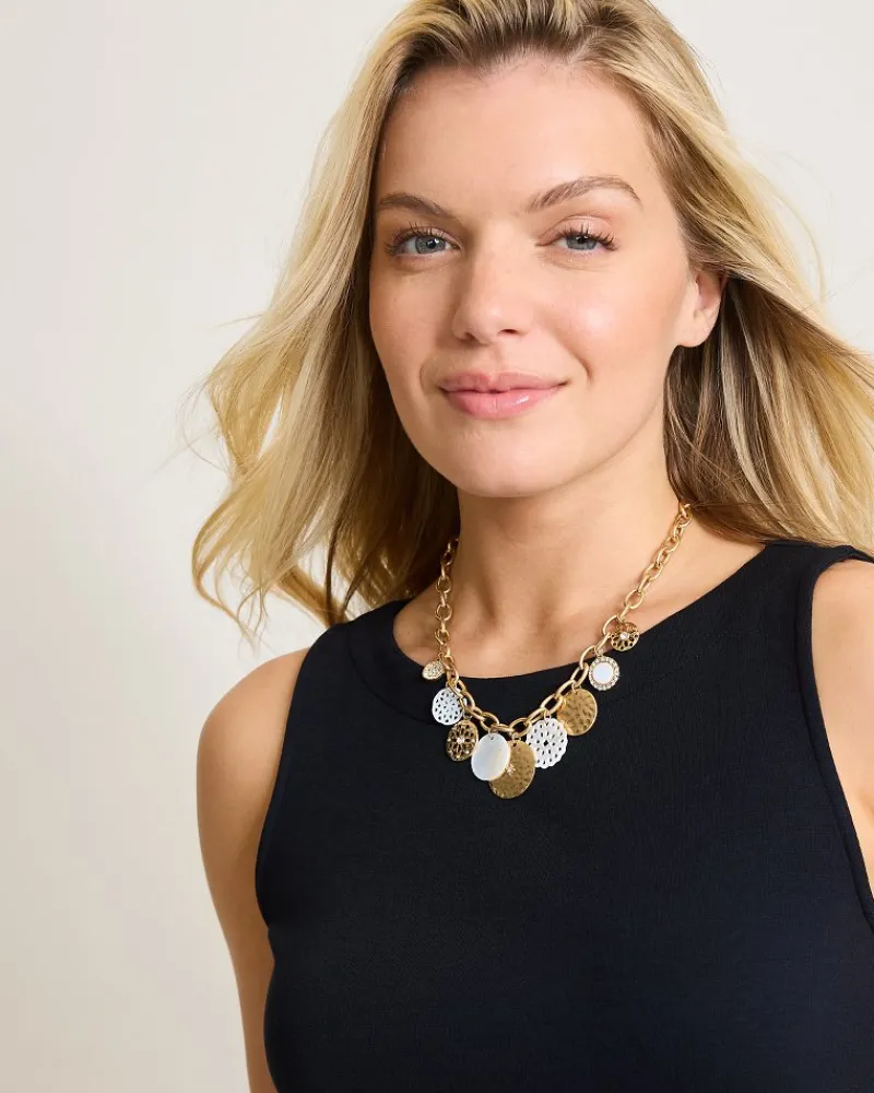 Tommy Bahama Madeira Mother of Pearl Statement Necklace Gold Online