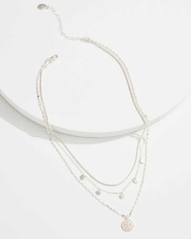 Tommy Bahama Marco Island Layered Starfish Charm Necklace Silver Online