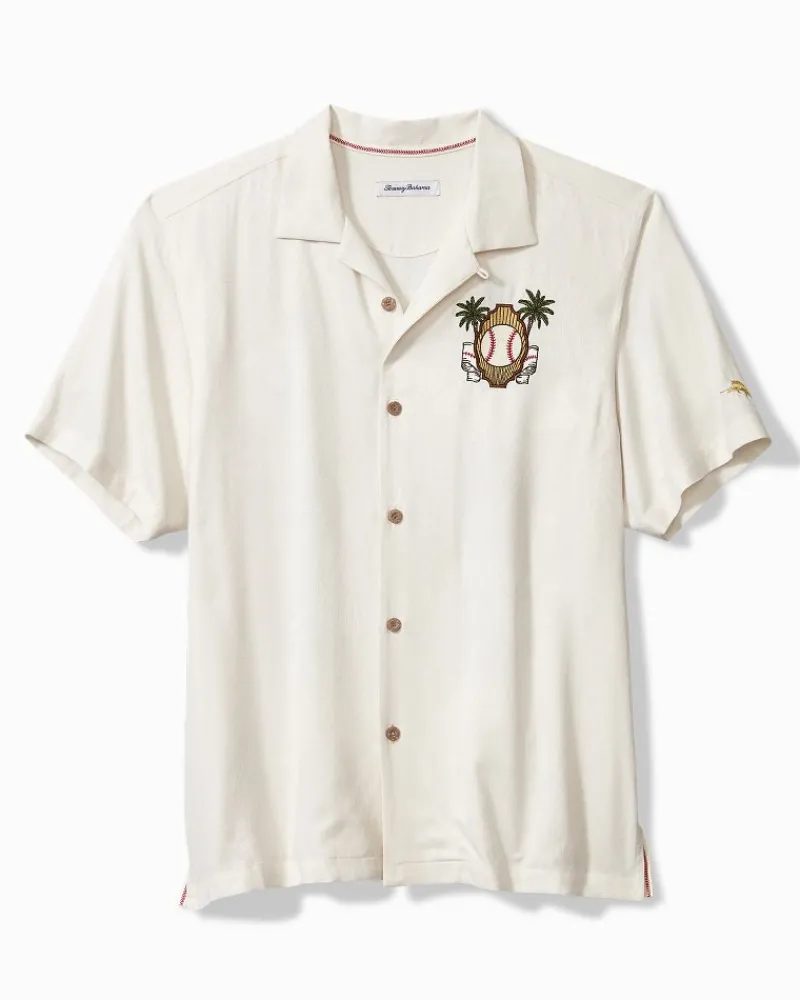Tommy Bahama MLB® Pitcher's Paradiso Silk Camp Shirt new_york_yankees Hot