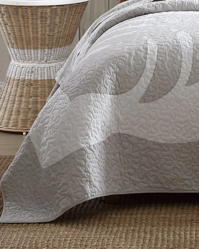 Tommy Bahama Molokai King Quilt Grey Discount