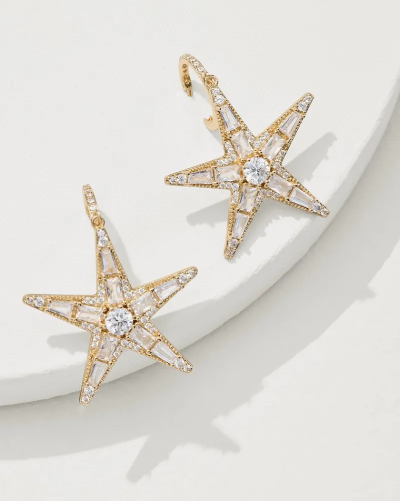 Tommy Bahama Moments in Paradise Star Drop Earrings Gold