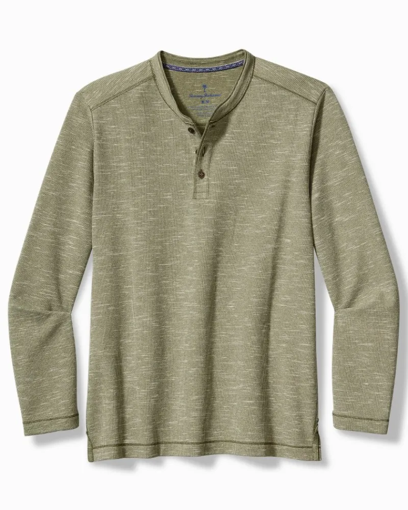 Tommy Bahama Morro Beach Long-Sleeve Henley Tea Leaf New