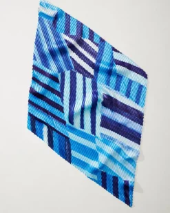 Tommy Bahama Mosaic Stripes Pleated Diamond Scarf Chambray Sale