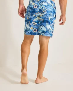 Tommy Bahama Naples Ocean Echoes 6-Inch Swim Trunks Pool Tile Online