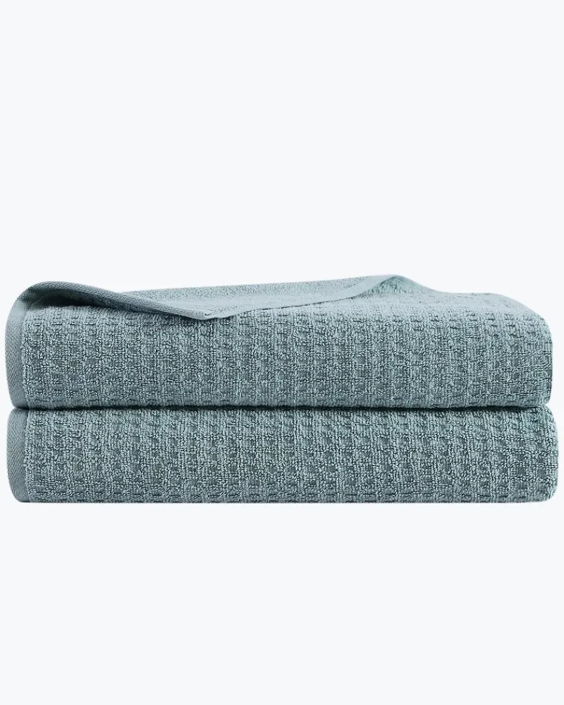 Tommy Bahama Northern Pacific 2-Piece Bath Towel Set Blue New