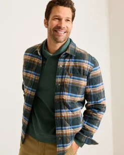 Tommy Bahama Oak Harbor Flannel Shirt Jacket Deep Slate Sale