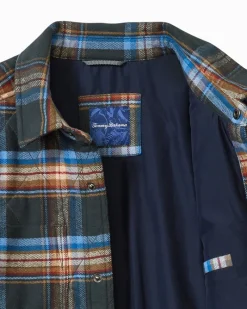 Tommy Bahama Oak Harbor Flannel Shirt Jacket Deep Slate Sale
