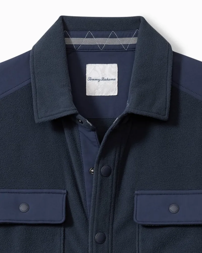 Tommy Bahama Oasis Drive CPO Shirt Jacket Dark Sapphire Clearance