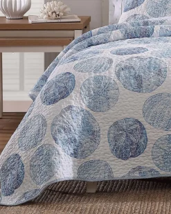 Tommy Bahama Ocean Isle 2-Piece Twin Quilt Set Blue Clearance