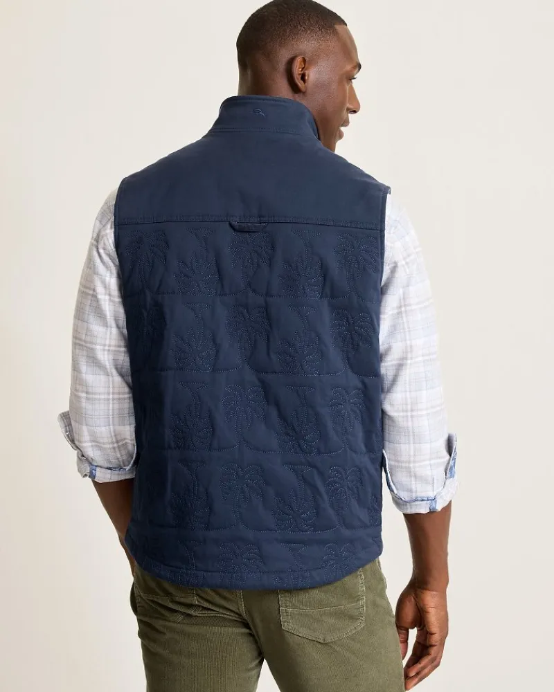 Tommy Bahama Palisades Palm Quilted Vest Maritime Outlet