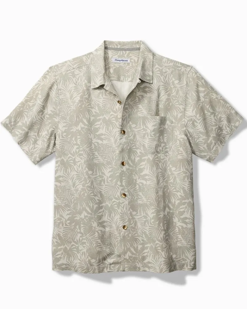 Tommy Bahama Palm Haven Silk Camp Shirt Old Stone