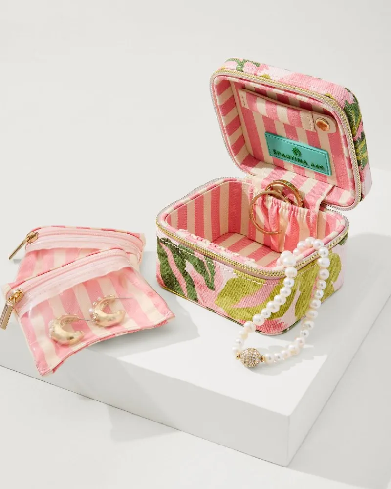 Tommy Bahama Palm Paradise Stow & Go Jewelry Travel Case Spartinapalm Paradise New