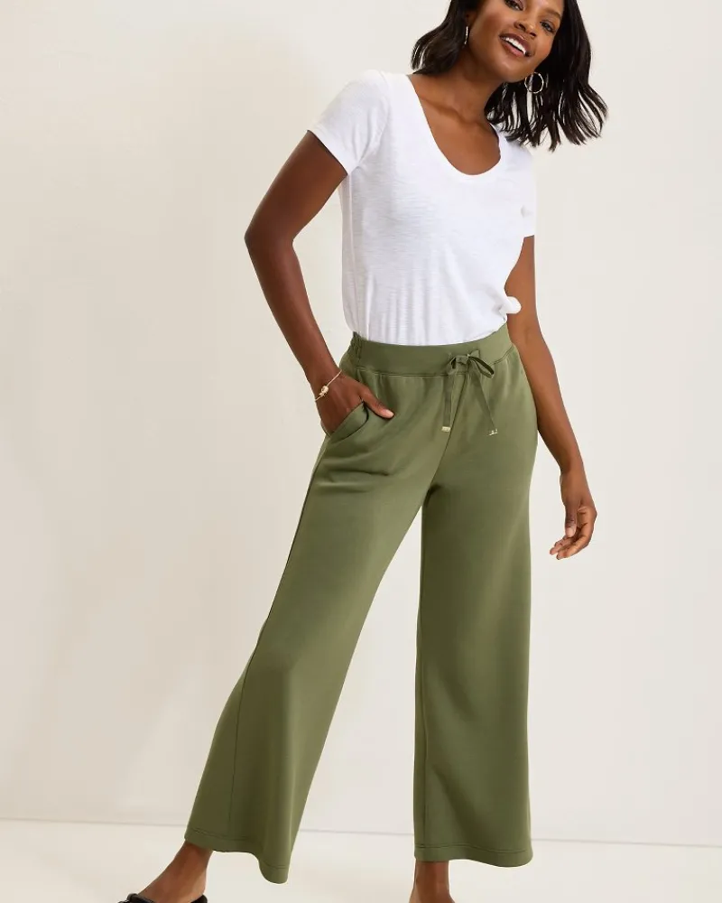 Tommy Bahama Palm Voyage Wide-Leg Pants Beetle Green Hot
