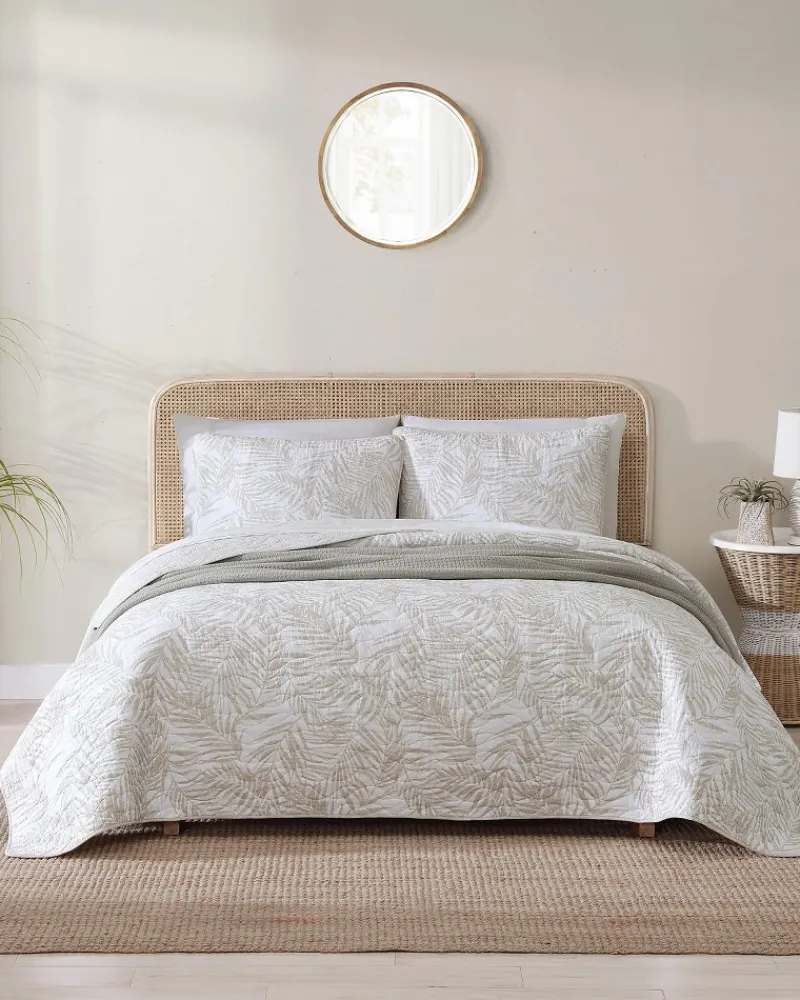 Tommy Bahama Palmday 3-Piece Full/Queen Quilt Set Brown Best