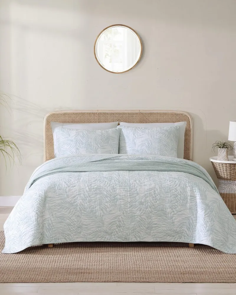 Tommy Bahama Palmday 2-Piece Twin Quilt Set Blue Best