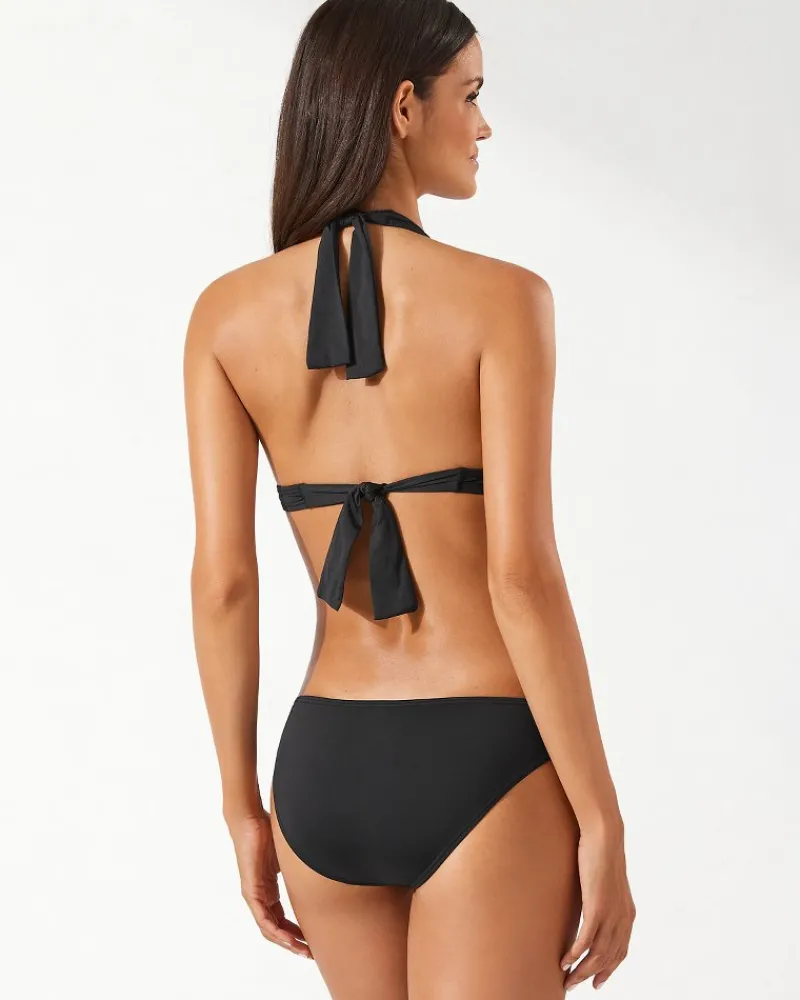 Tommy Bahama Pearl Halter Bikini Top Black Online