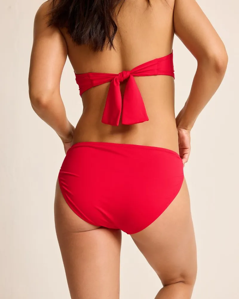 Tommy Bahama Pearl Hipster Bikini Bottoms Red Hibiscus Hot