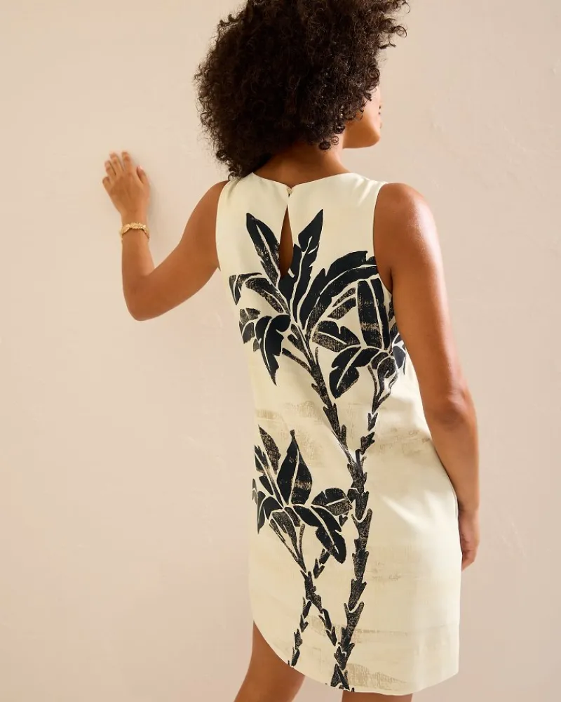 Tommy Bahama Peninsula Palms Silk Shift Dress Coconut Best