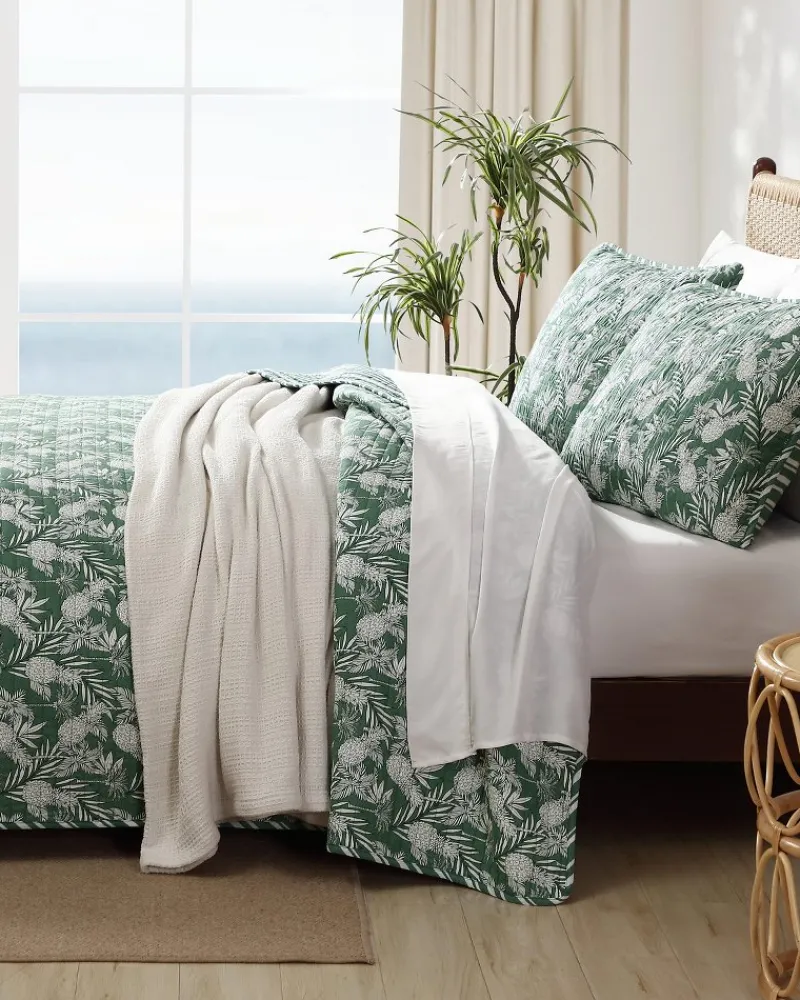 Tommy Bahama Pineapple Venture 2-Piece Twin Quilt Set Green Discount