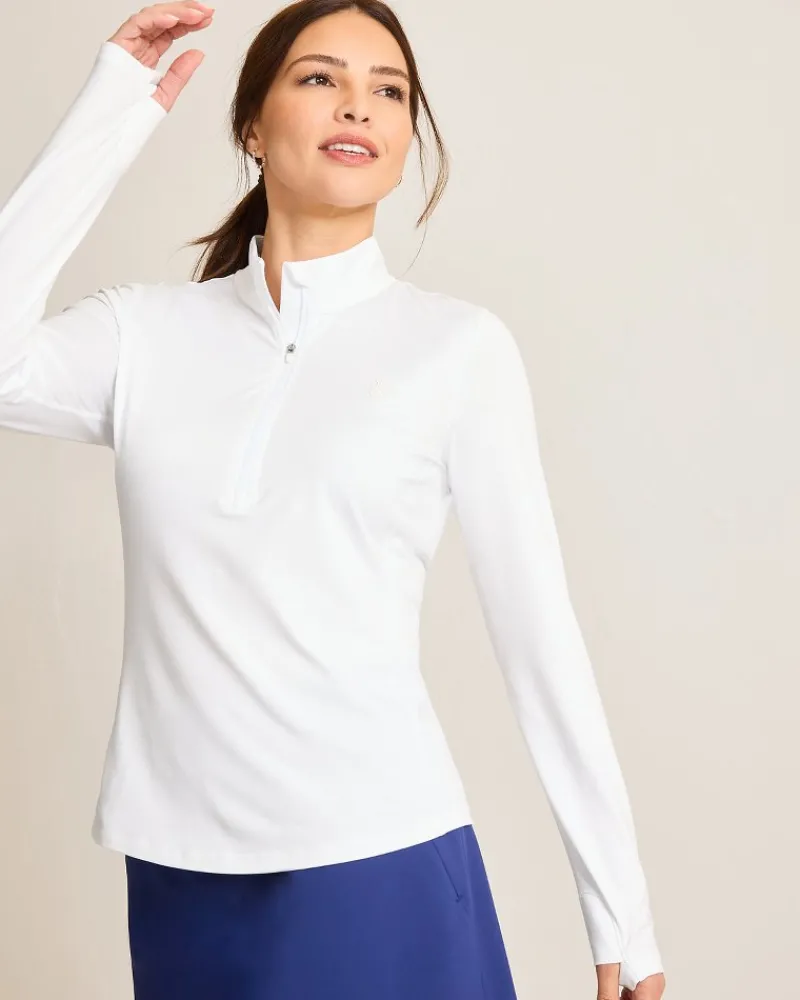 Tommy Bahama Playa Vista Quarter-Zip IslandZone® Sweatshirt White Hot