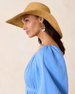 Tommy Bahama Raffia Braided Floppy Hat Natural Discount