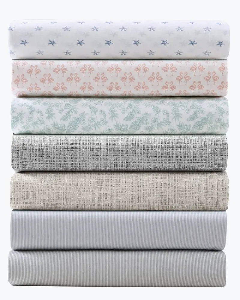 Tommy Bahama Raffia Linen King Sheet Set Grey Outlet