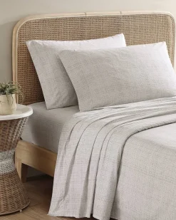 Tommy Bahama Raffia Linen King Sheet Set Khaki