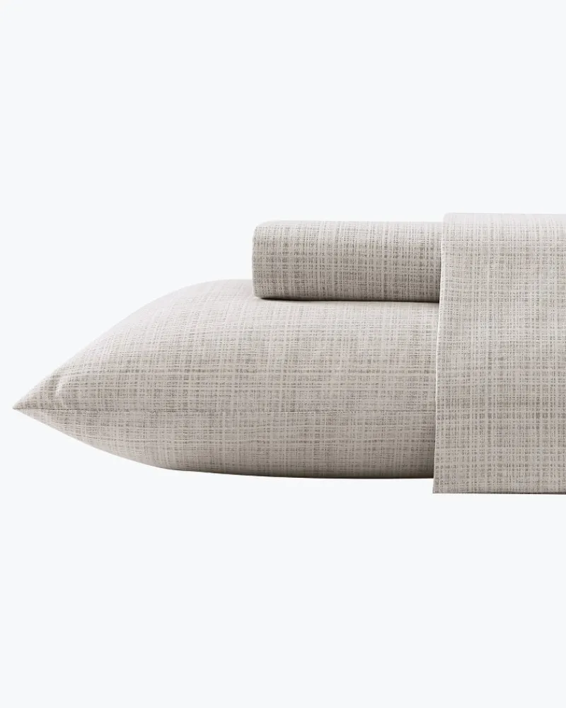 Tommy Bahama Raffia Linen Queen Sheet Set Khaki Clearance