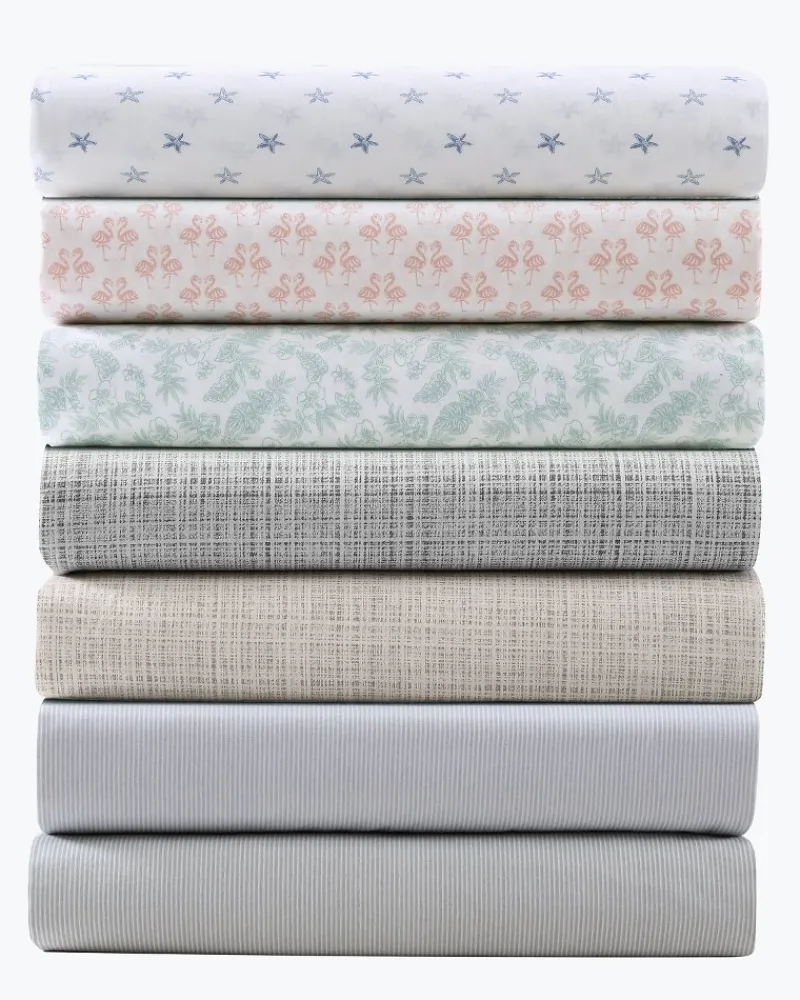 Tommy Bahama Raffia Linen Queen Sheet Set Khaki Clearance