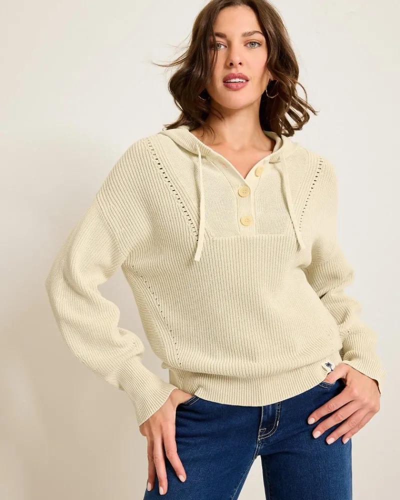 Tommy Bahama Salt Wash Hooded Sweater Bleached Sand Outlet