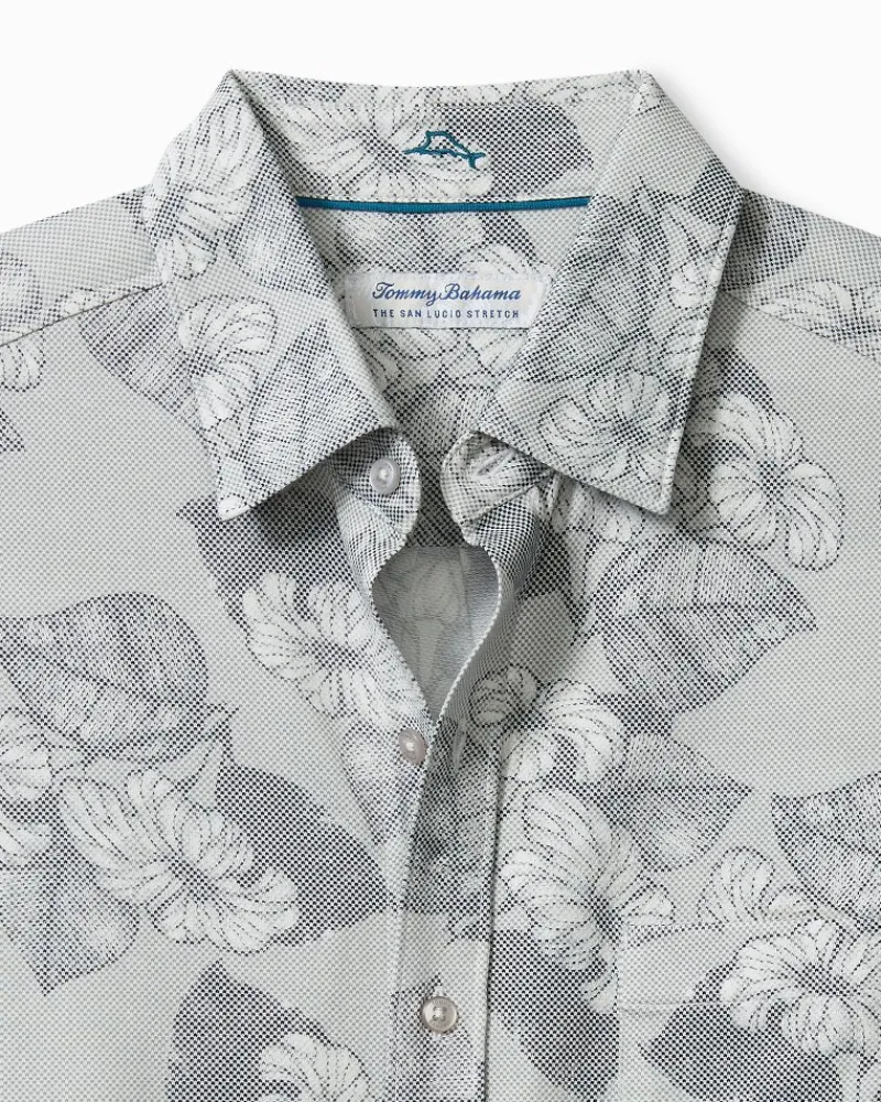 Tommy Bahama San Lucio Harbor Garden Stretch Knit Shirt Ash Grey Best