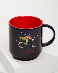 Tommy Bahama Santa's Toucan Stackable Mug Navy Hot