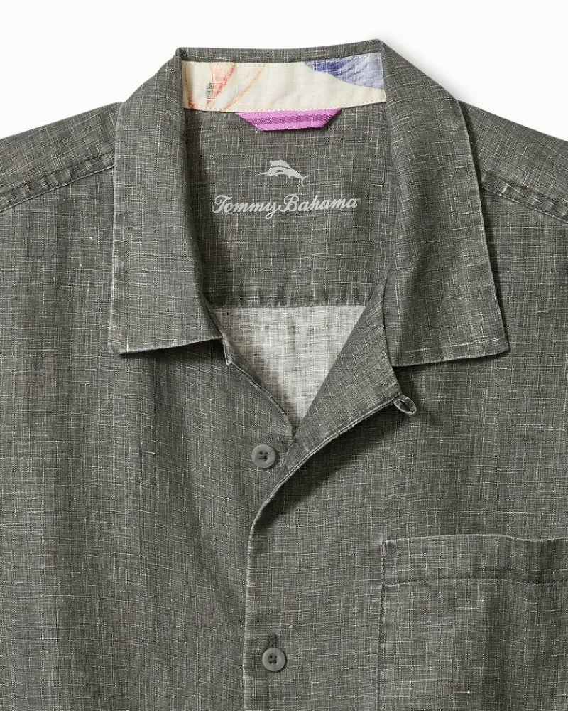 Tommy Bahama Sea Glass Camp Shirt Gunmetal Online