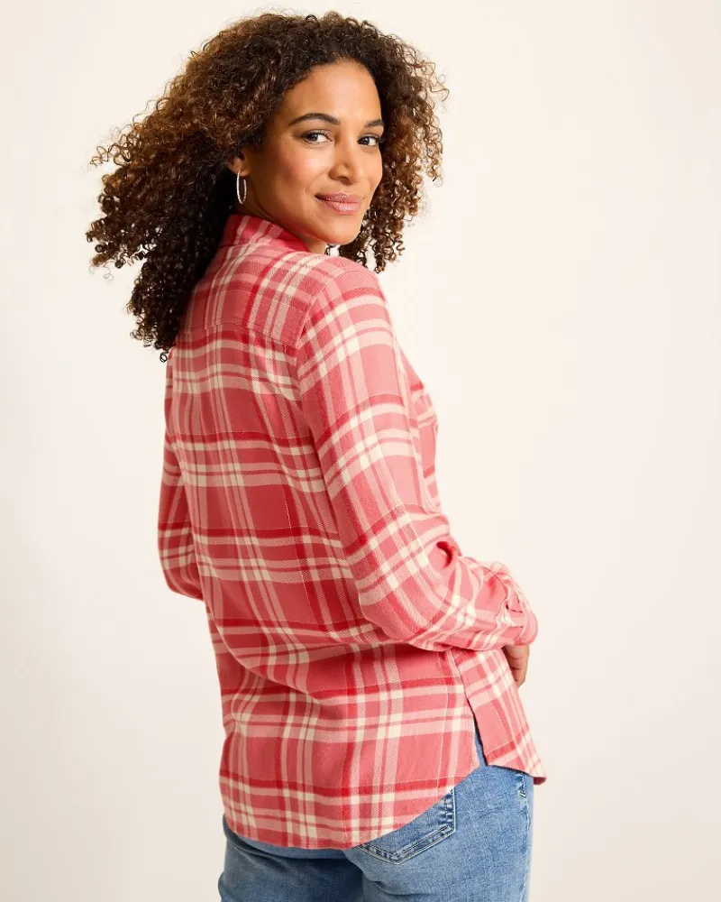 Tommy Bahama Seabed Sands Flannel Shirt Red Sunset Best