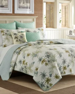 Tommy Bahama Serenity Palms King Quilted Sham Blue Discount