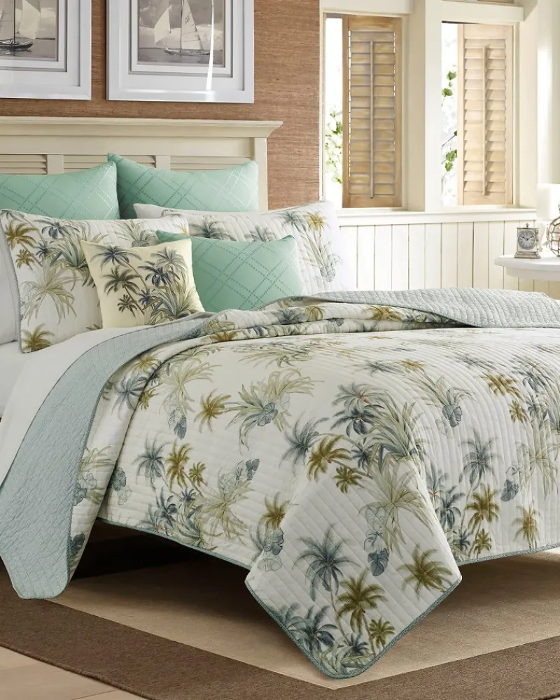 Tommy Bahama Serenity Palms Standard Quilted Sham Blue Clearance