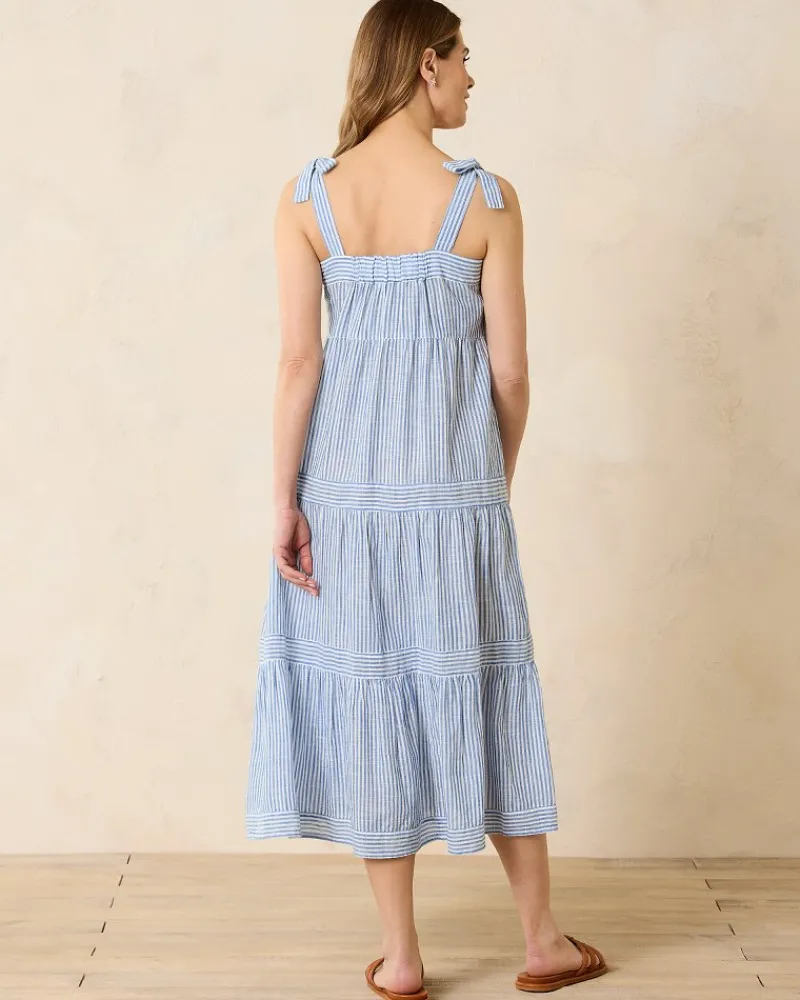 Tommy Bahama Shoreline Stripe Coverup Dress Beaming Blue Best